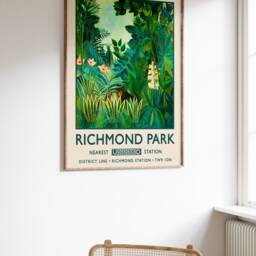 Henri Rousseau Print, Richmond Park London Poster, Vintage Wall Art, Floral A1/A2/A3/A4 - thumbnail 3