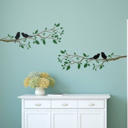Birds On A Branch Wall Stencil - Reusable Diy Bird/Tree Home Decor Template By Craftstar - thumbnail 2
