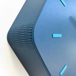 Hexagon Cuckoo Clock - Fresco With Orange Bird, Turquoise Lines & Light Accessories - thumbnail 3