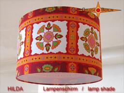 Vintage Lampshade Hilda ??30 cm Pril Check Retro Design 70S - thumbnail 1