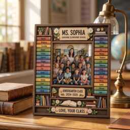 Personalized Teacher Class Photo Frame - Custom Name & Student Names, Kindergarten/Elementary Keepsake, End-Of-Year Gift - thumbnail 4