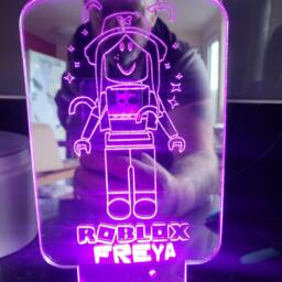 Personalised Roblox Night Light - Children's Light Game Room Boys Night Led Girls Birthday Active - thumbnail 2