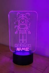 Personalised Roblox Night Light - Children's Light Game Room Boys Night Led Girls Birthday Active