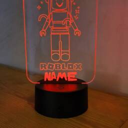 Personalised Roblox Night Light - Children's Light Game Room Boys Night Led Girls Birthday Active - thumbnail 3