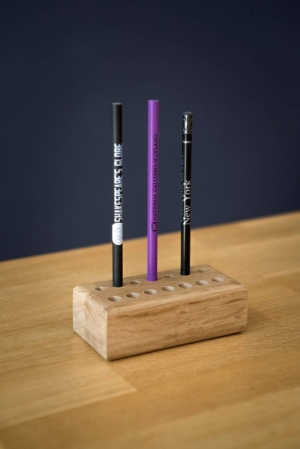 Pencilcase, Cube, Oak Wood - image 1