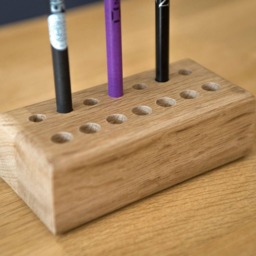 Pencilcase, Cube, Oak Wood - thumbnail 3