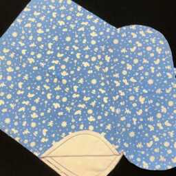 Blue Baby Boy Receiving Blanket & Burp Cloth, Hemstitch, Crochet Flannel, Abc's, Bunny, Teddy Bear, Lamb, Shower Gift, Reversible 40 X 36 - thumbnail 2