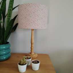 Roses Ditsy Pink Floral Lampshade Red Flowers White Flower Pattern Fabric Lamp Shade Drum Shade Table Or Ceiling - thumbnail 4