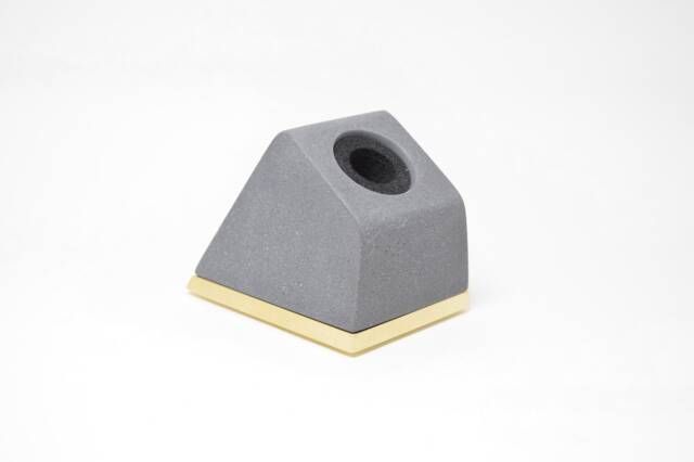 Penwell Craftsman Deluxe Brass - Nuthatch Gray The Pen Cap Holder For Capped Fountain Pens & Rollerballs