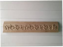 Wooden Carved Baguette, With Flowers - thumbnail 1