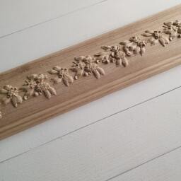Wooden Carved Baguette, With Flowers - thumbnail 2