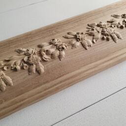 Wooden Carved Baguette, With Flowers - thumbnail 3