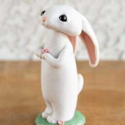 Sakura Gazing Lop Bunny Rabbit Figurine By Bonjour Poupette - thumbnail 2