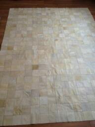 Patchwork Cowhide Rug, 6' X 8' Ready To Go... Mix Of Whites & Creams, 4