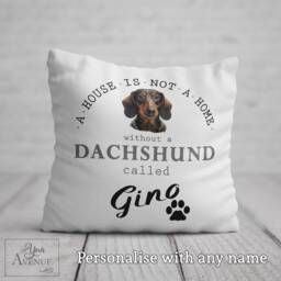 Dachshund Cushion Dog Mum Birthday Gift Personalised Dogs Name Pillow Owner Him Her Dad Friend Lover Home Decor - thumbnail 1