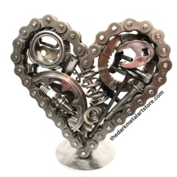 Handmade Heart Sculpture Motorhead Gift - thumbnail 4