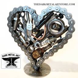 Handmade Heart Sculpture Motorhead Gift - thumbnail 3