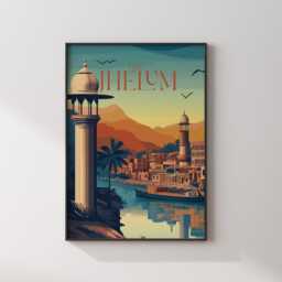 Visit Jhelum Wall Art Print - Pakistan Travel Poster - thumbnail 3