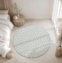 Mint With White Triangles, Carpet, Kids Decor, Children's Room Decor, Kids Rug, Carpet - thumbnail 1