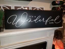 It's A Wonderful Life Wood Sign Christmas Distressed Wall Hanging Rustic Decor Holiday Gift Bedford Falls Vintage Xmas