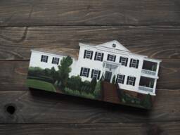 House Portrait -Personalised Gift - Hand Painted Wooden House Miniature Houses, Hand Personalized - thumbnail 1