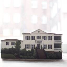 House Portrait -Personalised Gift - Hand Painted Wooden House Miniature Houses, Hand Personalized - thumbnail 2