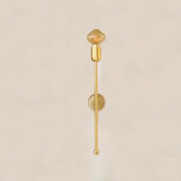 Wall Lighting Brass Candle Lamp Vanity Light Fixture, Art Sconce - Lapid Model Ranor Design #534 - thumbnail 2
