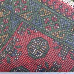 3x15 Ft Extra Long Vintage Runner Rug 2'8x14'5 Turkmen Mowri Design Bukhara Rug, Afghan Handmade Soft Wool Red Hallway - thumbnail 4