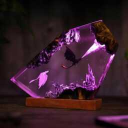 Dragon Taming Resin Night Light Fantasy Master Scene Led Art Lamp - thumbnail 2