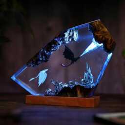 Dragon Taming Resin Night Light Fantasy Master Scene Led Art Lamp - thumbnail 3