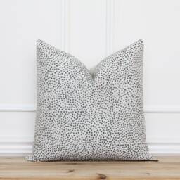 Charcoal Dot Pillow Cover Gray Spot Grey 20x20 Textured Designer Decorative Lumbar - Hudson - thumbnail 1