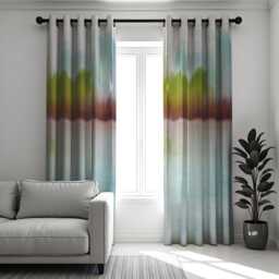 Classic Ombre Curtains, Forest Horizon Print Drapes, Tranquil Made To Measure Window Panels For Living Room, Bedroom Or Zen Decor Style - thumbnail 3