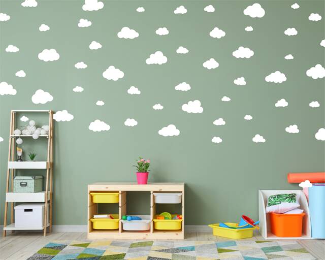 Cloud Wall Decals Nursery & Kids Room Decor - Pack Of 60 - image 1