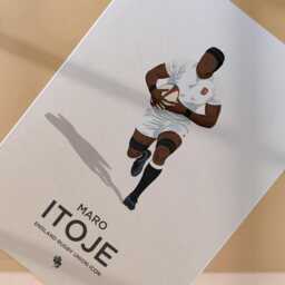 Maro Itoje England Rugby Print - Gift For Him Wall Art Birthday Player Poster - thumbnail 3