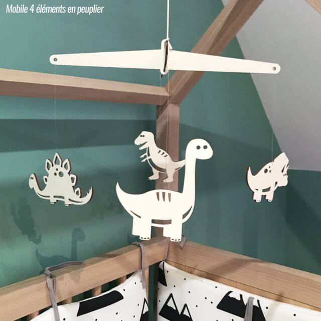 Wooden Mobile Dinosaur A/Decoration Room Child & Baby - image 1