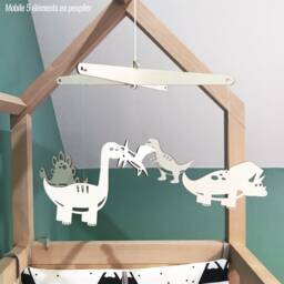 Wooden Mobile Dinosaur A/Decoration Room Child & Baby - thumbnail 3