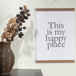 Poster Strip Din B2 - 50 cm Walnut - Din A0, A1, A2, A3, A4, A5, A6 Magnetic Gift With Magnets Wooden Frame Picture - thumbnail 1
