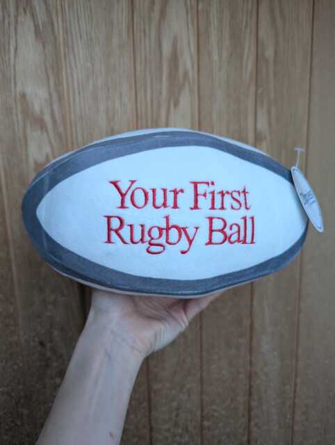 Personalised Plush Rugby Ball/First Gift - image 1