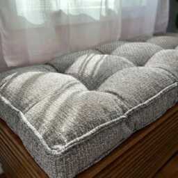 Floor Cushion in Multiple Colors & Fabrics Cozy Sofa, Reading Nook Pillow - thumbnail 3