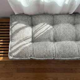 Floor Cushion in Multiple Colors & Fabrics Cozy Sofa, Reading Nook Pillow - thumbnail 1