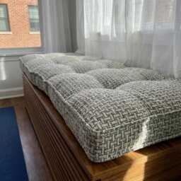 Floor Cushion in Multiple Colors & Fabrics Cozy Sofa, Reading Nook Pillow - thumbnail 2