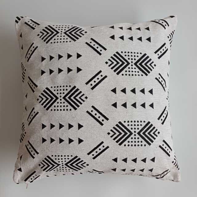Moroccan Velvet Cushion Cover, Handmade Brocade White Pillow Case, Decorative 20''x20''/50x50 cm - image 1