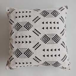 Moroccan Velvet Cushion Cover, Handmade Brocade White Pillow Case, Decorative 20''x20''/50x50 cm - thumbnail 4