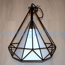 Industrial Pendant Light Cage With Plafond Chandelier Diamond Lighting Modern Kitchen - thumbnail 3