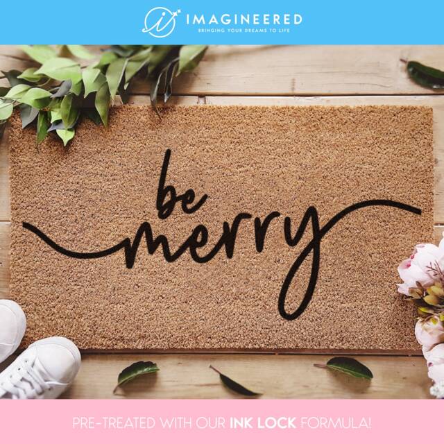 Be Merry Christmas Doormat - Lovers Funny Happy Gift Mat - image 1