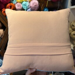 Hand Tufted Cat Pillow Cover Embroidered Linen Decorative Case - thumbnail 4