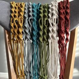 Macrame Plant Hanger, Modern & Minimalist Hanging Planter, Indoor Planter With Color Options, Eco Friendly Gift, Cotton - thumbnail 3