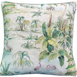 Pagoda Flamingo Cushion Cover Tropical Botanical Pillow Case - thumbnail 3