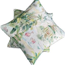 Pagoda Flamingo Cushion Cover Tropical Botanical Pillow Case - thumbnail 4
