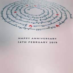 Memorable Song/Lyric Print Typography Wedding Gift Birthday Gifts For Her Customisable Anniversary - thumbnail 2